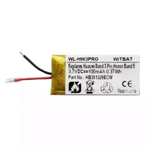 Batteria per Huawei Band 3 Pro,Honor Band 5,HB351329ECW