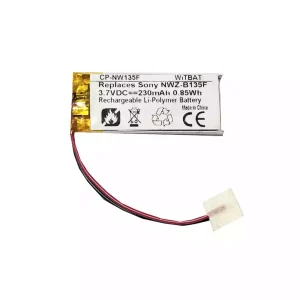 Batteria per SONY Walkman NWZ-B133F,NWZ-B135,NWZ-B142F,NWZ-152F,NWZ-B162F,NWZ-B172F,NWZ-B173F,NWZ-B183F