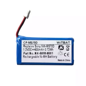 Batteria per SONY Walkman NW-MS70D,NW-MS90D,NH-6WM-NW1