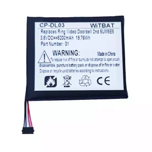 Batteria per Ring Video Doorbell 2nd,5UM5E5